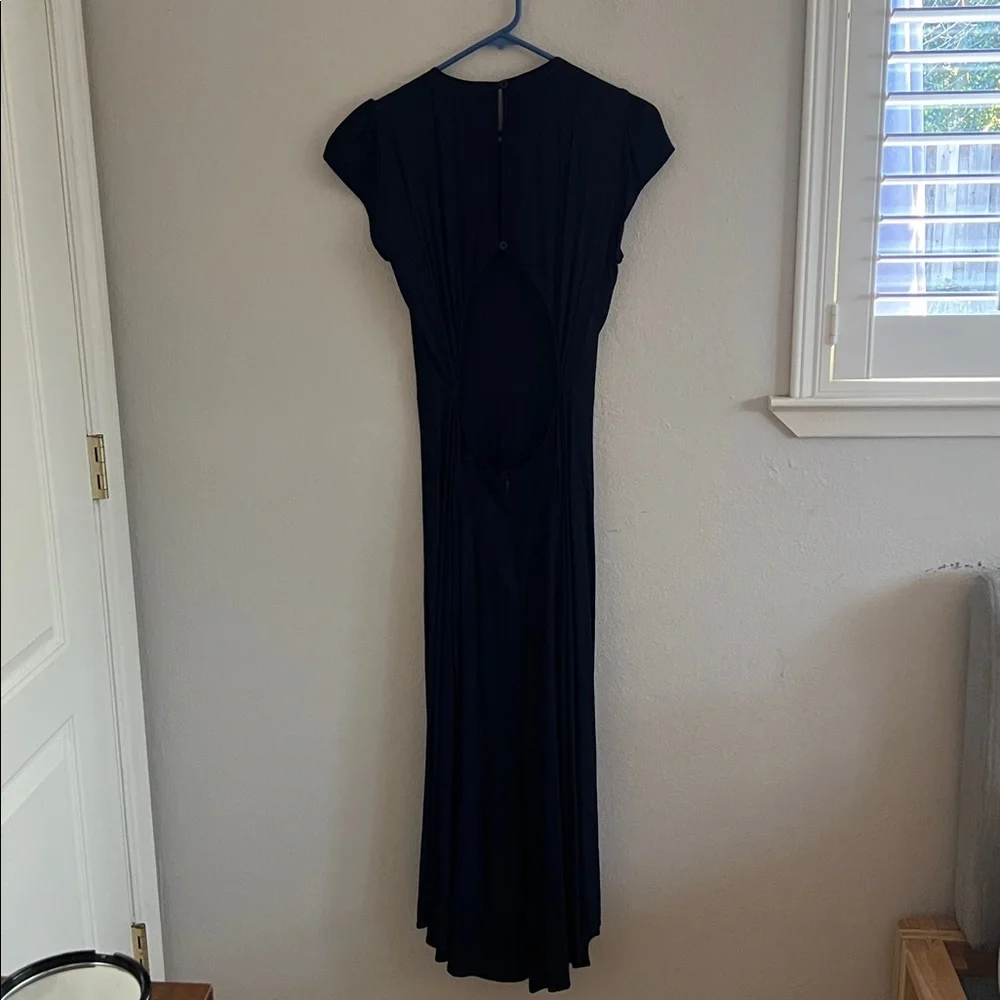 Reformation Navy Gavin Dress Size 8 - Picture 5 of 13